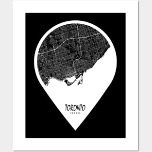 Toronto, Canada City Map - Travel Pin Posters and Art